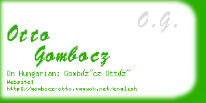 otto gombocz business card